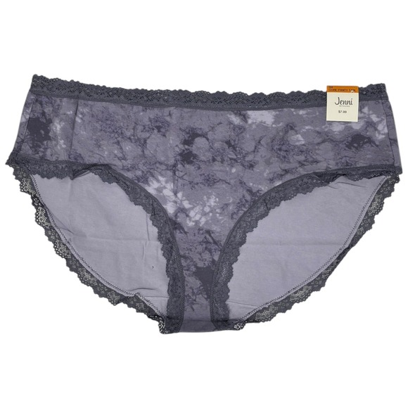 Jenni Intimates Other - Jenni Intimates Women's 3X Core Panty Grey Marble Lace Trim New With Tags